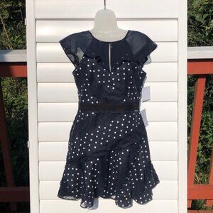 NWT HARLYN POLKA DOT DRESS WITH LACE